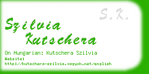 szilvia kutschera business card